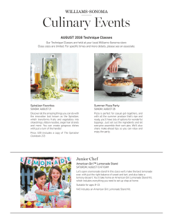 Culinary Events - Williams Sonoma