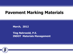 Pavement Marking Materials - Purdue e-Pubs