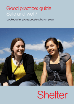 Safe and well - Shelter England