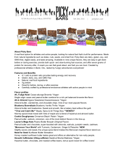 About Picky Bars A real food option for athletes