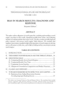 bias in search results?: diagnosis and response