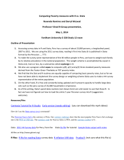 Computing Poverty measures with R vs. Stata