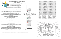 2014 Youth Mission Trip to the Mile-High City August 1