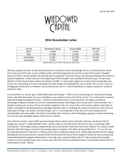 Shareholder Letter