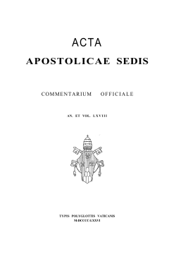 apostolicae sedis