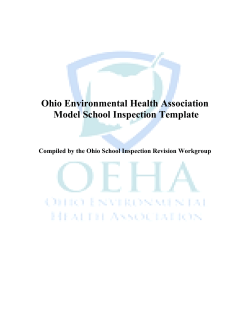 Ohio Environmental Health Association Model School Inspection