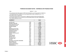 Exchange rates - Overseas ATM transactions