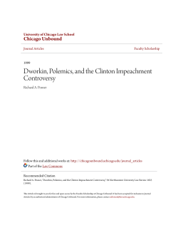 Dworkin, Polemics, and the Clinton Impeachment Controversy