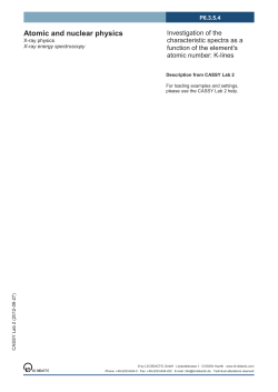 Atomic and nuclear physics