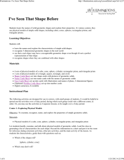 Illuminations: I`ve Seen That Shape Before - K