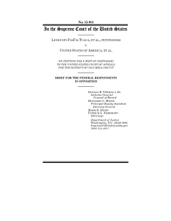 Brief of respondents Federal Respondents in