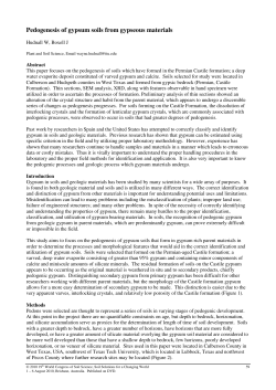 Pedogenesis of gypsum soils from gypseous materials