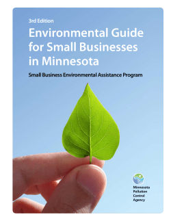 Environmental Guide for Small Business in Minnesota