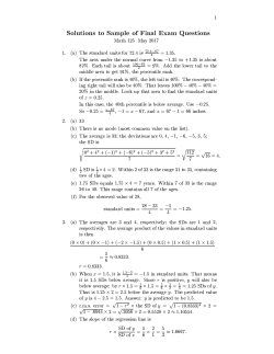 1 Solutions to Sample of Final Exam Questions Math 125 May 2017