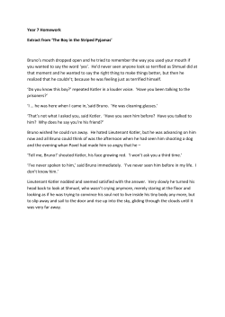 Year 7 Homework Extract from `The Boy in the Striped Pyjamas