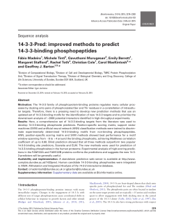 14-3-3-Pred: improved methods to predict 14-3-3
