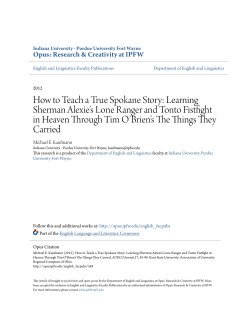 How to Teach a True Spokane Story: Learning