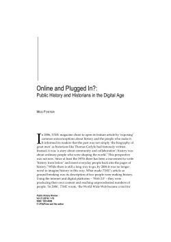 Online and Plugged In? - UTS ePRESS Journals