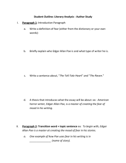 Student Outline: Literary Analysis