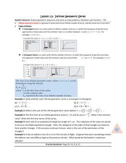 Infinite Geometric Series