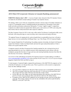 June 3, 2015 - Corporate Knights