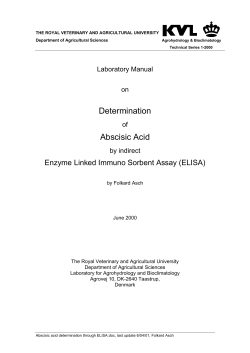 Determination Abscisic Acid