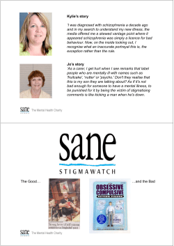 Kylie`s story `I was diagnosed with schizophrenia a decade ago and