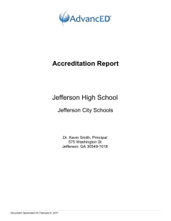 Accreditation Report Jefferson High School