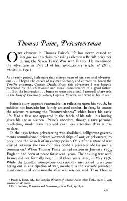 Thomas Paine, Privateersman