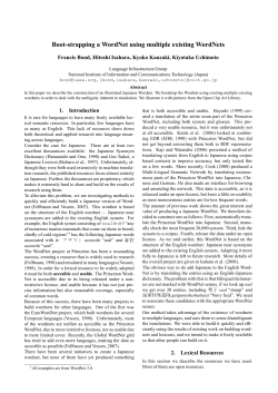 Boot-strapping a WordNet using multiple existing WordNets