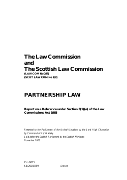 Partnership Law - Scottish Law Commission