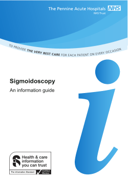 Sigmoidoscopy - Pennine Acute Hospitals NHS Trust