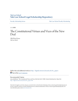 The Constitutional Virtues and Vices of the New Deal