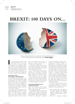 brexit: 100 days on