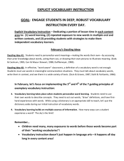 explicit vocabulary instruction goal