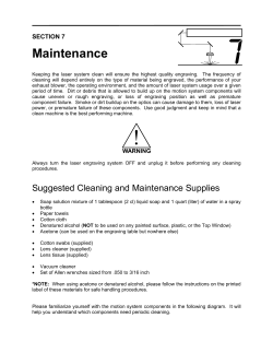 Maintenance - Engravers Network