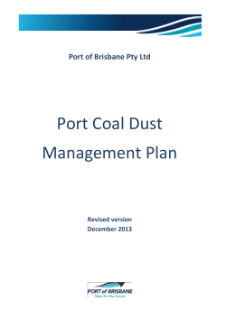 Coal Dust Management Plan