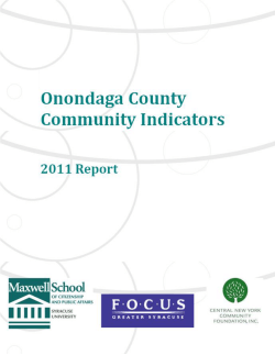Onondaga County Community Indicators, 2011