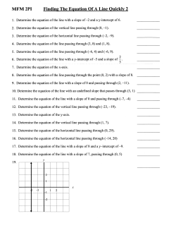 Finding The Equation Of A Line Quickly 2 plus Answers