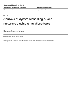 Analysis of dynamic handling of one motorcycle using simulations