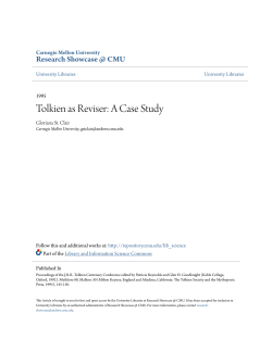 Tolkien as Reviser: A Case Study