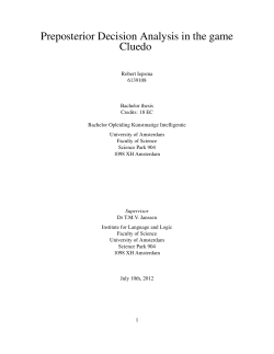 Preposterior Decision Analysis in the game Cluedo