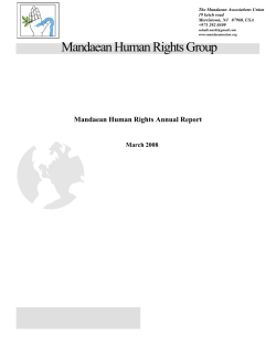 Mandaean Human Rights Annual Report