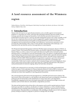 A land resource assessment of the Wimmera region