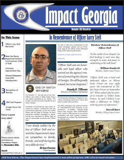 November - The Georgia Department of Corrections