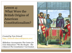 Lesson 4: What Were the British Origins of American