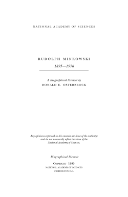 Rudolph Minkowski - National Academy of Sciences