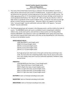 CCAA rules - Coastal Carolina Aquatic Association