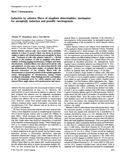Induction by asbestos fibers of anaphase abnormalities