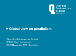 A Global view on parallelism